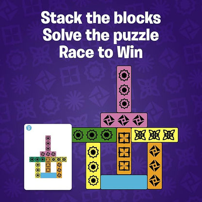 Blockwork by Uzzle Games - Fast-Paced Family Board Game - Multiple Difficulty Levels - Enjoyable and Challenging Puzzle Game – 2 to 4 Players – A Complete Family Night Fun Package - for Ages 4+