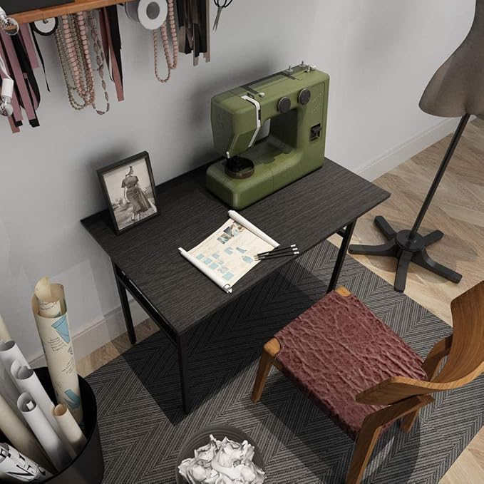 Computer Desk,62" Modern Simple Style Folding Tables,Home Office Writing Desk, Space Saving Foldable Table, No Install Needed