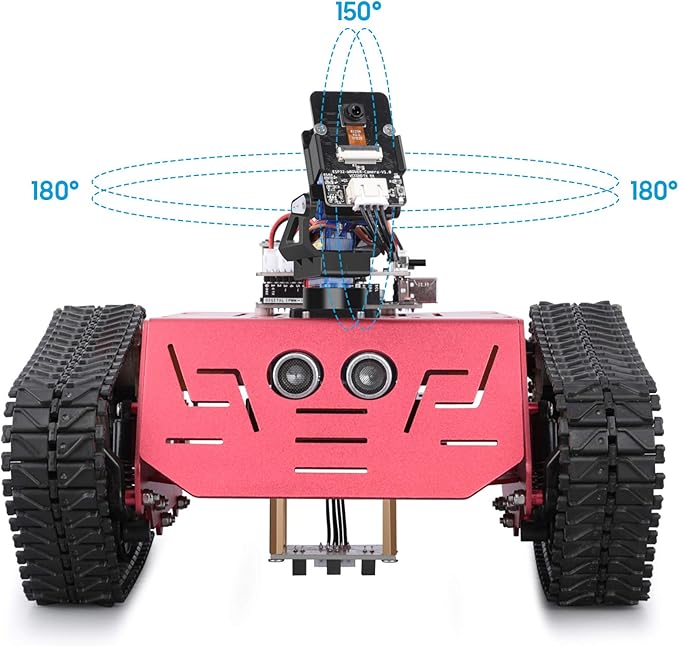 ELEGOO Conqueror Robot Tank Kit with UNO R3, Compatible with Arduino | WiFi FPV Camera, Obstacle Avoidance, Line Tracking Mode, STEM Toys & Projects for Kids, Remote Control, Auto-follow