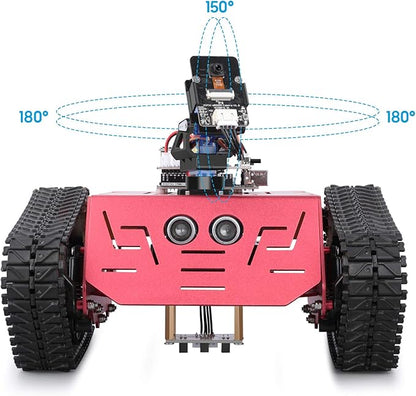 ELEGOO Conqueror Robot Tank Kit with UNO R3, Compatible with Arduino | WiFi FPV Camera, Obstacle Avoidance, Line Tracking Mode, STEM Toys & Projects for Kids, Remote Control, Auto-follow