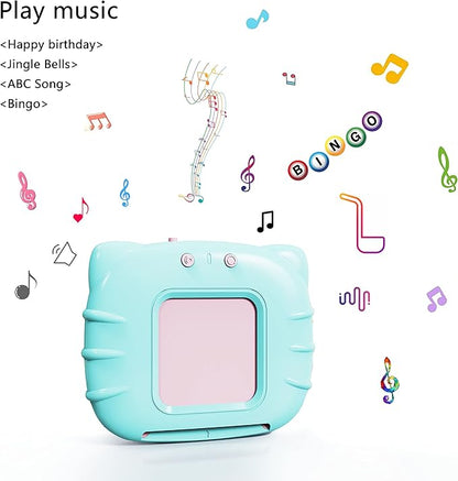Lapare Spanish and English Bilingual Audible Flash Cards Toy with Music, Learn Spanish and English for Kids, Niñas, Niños, Bebes