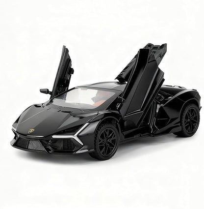 BDTCTK 1/32 Comapatible for Lamborghini ‌Aventador LP700-4 Model Car, Zinc Alloy Diecast Pull Back Toy Cars with Sounds and Lights Vehicles for Kids Boy Girl Gift (Black)