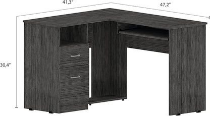NicBex Kimberly-DW-00012-LWJ Home Office Desks, 47.2"x41.3"x47.2", Gray
