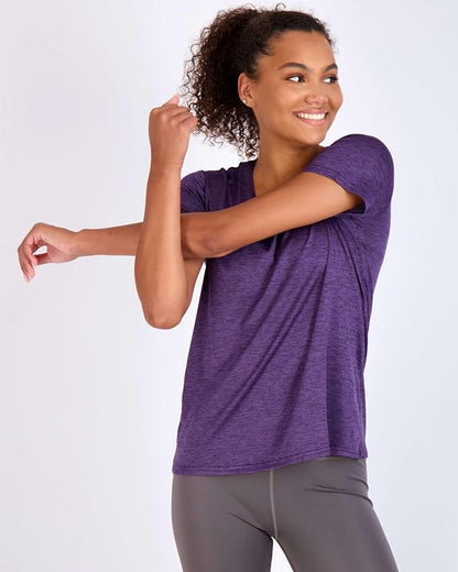 5 Pack Women's Dry Fit Short Sleeve Athletic Gym Workout Running Tops | Available in Plus Size, Exercise, Sports, Fitness, Quick Dry, Cooling, Moisture Wicking, Loose Basic Tees, Yoga, Pilates