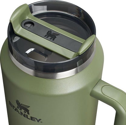 STANLEY Quencher H2.0 Flow State Tumbler, 64 oz, Dried Pine | Handle and Straw | 3-Position Lid | Large Capacity for Travel & Sports| Insulated Stainless Steel Cup | BPA-Free