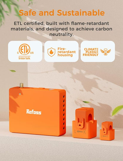 Refoss Smart Home Energy Monitor, Native Open API & Web UI (No Cloud Required), Real Time Electricity Usage Monitor, Power Consumption Meter Works with Home Assistant & MQTT, Solar Net Metering, ETL | Smart Home Energy Monitor
