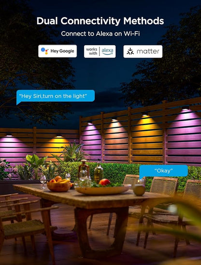 Govee 72ft RGBIC Outdoor Deck Lights, 4000K White Light, IP65 Smart Lights | 60+ scene modes, -4°F to 104°F, APP Remote or Voice Control, Work with Alexa, Matter, Google Home, Music Mode, Patio Decor