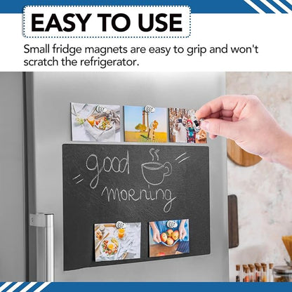 LOVIMAG Fridge Magnets 28Pcs, Magnet for Refrigerator Whiteboard, Silver | Small Strong Neodymium Metal Cute Push Pin for Classroom, Kitchen, Accessories Decorative, Office, Calendar