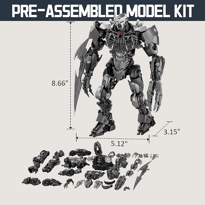 YOLOPARK Scourge Transformer Toys,Transformers Rise of The Beasts Action Figure,Highly Articulated 8.66 Inch No Converting Model Kit,Great Collection Birthday Gifts for Men Women