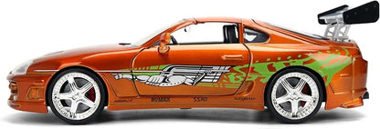 Diecast Model Car Compatible for Fast & Furious 25th Anniversary Edition 1:24 Brian's Toyota Supra in Brush Finish Color by Jada
