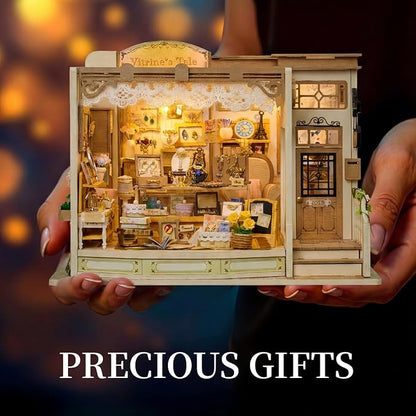 CUTEROOM DIY Miniature House Building Kit, Dollhouse Kit for Adults, Realistic Mini House Building Model Kit, Creative Crafts Home Decor Gift - Vitrine's Tale