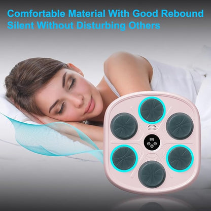 OurStarry Smart Music Boxing Machine for Adults and Kids, Wall Mounted Punching Trainer with Boxing Gloves, LED Electronic Target, 9 Modes and 9 Speeds, Home Gym Workout Equipment