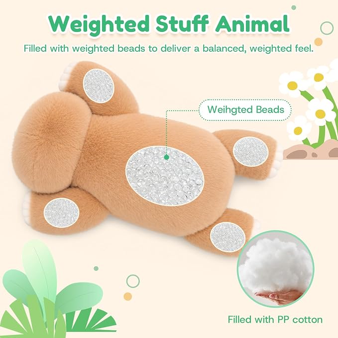 Sloth Weighted Stuffed Animal, Soft Plush Toy Gift (10.6 Inch, 0.7 Lbs)