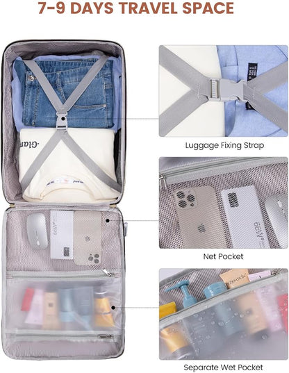 LOVEVOOK 50L Travel Backpack for Women & Men, Airline Approved Carry On Luggage with 3 Packing Cubes, TSA Overnight Bags, Waterproof Personal Item Bag, Weekender Essentials Backpacks fits 17" Laptop