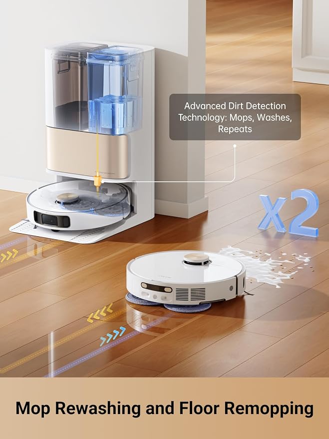 dreame L10s Pro Ultra Heat Robot Vacuum and Mop, 136°F (58°C) Mop Washing | MopExtend Edge Cleaning, 7,000Pa Suction, Effortless Robot Maintenance, Rewashing and Remopping, Smart Obstacle Avoidance