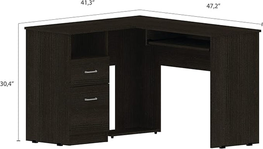 NicBex Kimberly-DW-00051-LWJ Home Office Desks, 47.2"x41.3"x30.4", Black