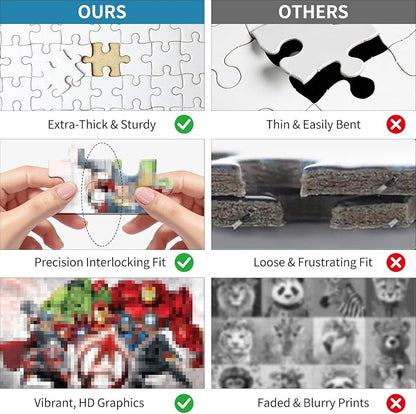60 Pieces Puzzles for Kids Ages 3-8, Jigsaw Puzzles in Metal Box, Educational Learning Toys, Children Jigsaw Puzzles Kids Puzzles Games for Girls and Boys