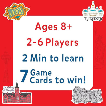 Skillmatics Guess in 10 States of America, Educational Travel Card Game for Ages 8 and Up, Boys, Girls, and Kids Who Love Board Games, Geography and History