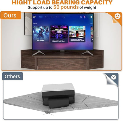 armocity Floating Corner Desk with Outlets & USB Ports, Wall-Mounted Corner Table for Small Space, Triangle Computer Desk with Drawer for Home Office, Vanity Desk, Corner Space, Bedroom, Espresso