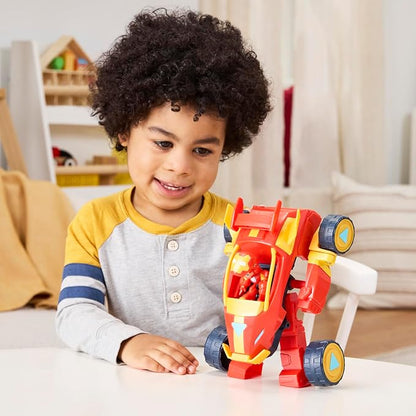 Marvel Iron Man and his Awesome Friends 2-in-1 Mech Suit & Vehicle, Action Figure & Toy Vehicle Set, 3-Inch-Scale Super Hero Toys, Ages 3+