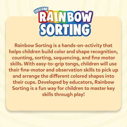 Skillmatics Silicone Rainbow Sorting Game - Learning & Educational Toy, Sorting, Counting & Sequencing Skills, Gift for Toddlers & Preschoolers Ages 3, 4, 5, 6