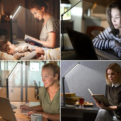 Desk Lamp LED Desk Lamps Eye-Caring Desk Lamps Dimmable Table Lamps Dimmable Office Lamp with USB Port Touch Control for Home Office Bedroom student dormitory (USB plug-in Desk Lamp)