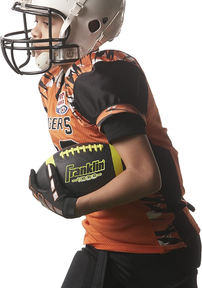 Franklin Sports Youth + Adult Footballs - Extra Grip 1000 Official Size, Junior + Pee Wee Kids - 1 + 12 Packs