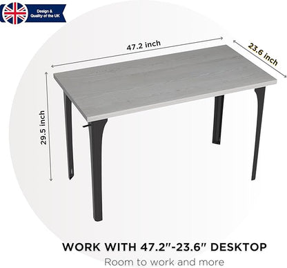 Home Office Computer Desk 47.2x23.6 inch gaming Desk, Modern and Minimalist home office desk, Home Office Desks, Study Desk, Craft table Black Metal Designed Frame, White Board color.