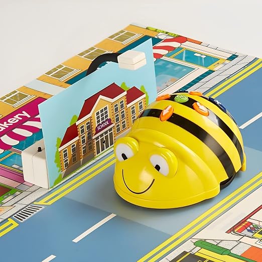 Basic Programming: See & Say Bee-Bot Floor Robotics - Coding & Directional Control for Beginner Learners (1-PCS)