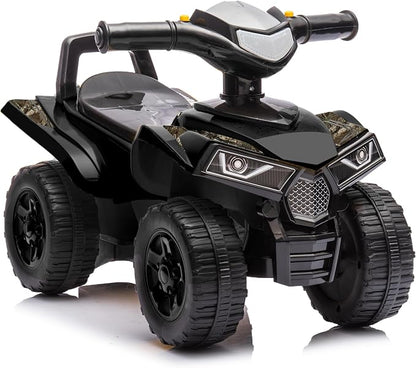 Best Ride On Cars Realtree Officially Licensed Black Quad Push Car for Toddlers 18–36 Months | Foot-to-Floor Ride-On with Horn Sounds, Under-Seat Storage & 4-Wheel Design | Safe Indoor/Outdoor Fun