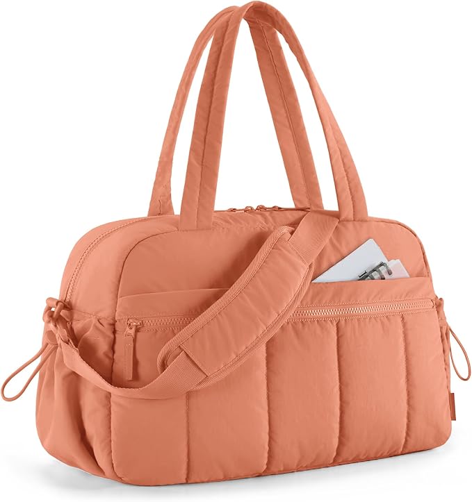 BAGSMART Duffle Bag for Travel, Gym Bag for Women, Weekender Carry on Bag | PVC Wet Pocket, Airline Approved Personal Carry-on Size, Fits Under-seat, One Bag for Gym, Travel, Hospital, Overnight