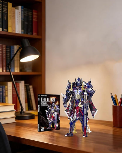 Piececool Metal 3D Puzzle for Adults The Titan Metal Mecha Model Kits, Brain Teaser DIY Building Kit Family Time,Home Decor Best Gifts
