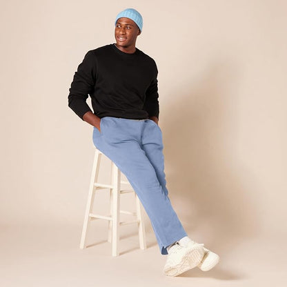 Amazon Essentials Men's Relaxed Straight Leg Fleece Open Bottom Sweatpant (Available in Big & Tall)