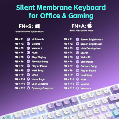 Aula S99pro V2 Full Size Gaming Keyboard,Wireless Creamy Membrane Keyboard | Tri-Mode Bluetooth/2.4GHz/USB-C,16.8mil RGB Backlit,Media Digital Screen,4000mAh Computer Wireless Keyboard with Number Pad