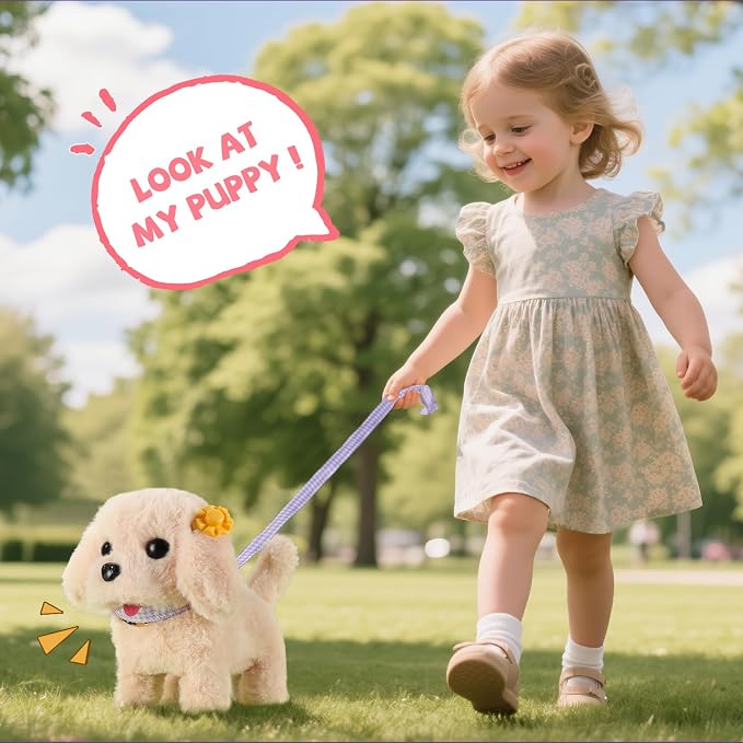 Vanvimen 16 Pcs Robot Dog Toys for Girls, Toys for 3 4 5 6 7 8 Year Old Girls Kids Boys, Realistic Robot Puppy Toy for 5-7 6-8, Ideas Birthday Gifts for Girl 3 4 5 6 Year Old