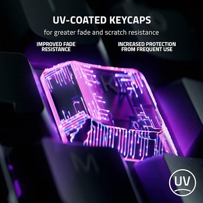Razer Ornata V3 Gaming Keyboard, Low-Profile Keys, Black | Mecha-Membrane Switches, UV-Coated Keycaps, Backlit Media Keys, 10-Zone RGB Lighting, Snap Tap, Magnetic Wrist Wrest
