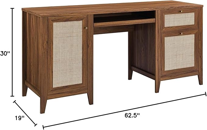Modway Soma Desk, Walnut