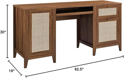 Modway Soma Desk, Walnut