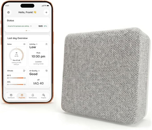 Layla Smart Home Agent 9-in-1 Smart Sensor & Air Quality Monitor (CO2, bVOC, Humidity) | Noise & Motion Detector, AC Controller, Energy Savings | Compatible with Alexa & Google Home | No Subscription