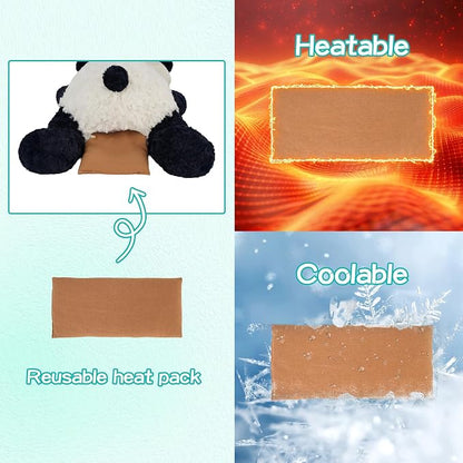 GILFWM 25" 5 Lbs Weighted Stuffed Animals Fox, Heatable and Coolable Weighted Plush with Microwavable Heating Pad,Removable Soft Washable Cute Plushie Pillow Toy Gifts for Adults and Kids