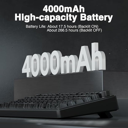 AULA F75 Pro Wireless Mechanical Keyboard with Knob,75% Hot Swappable Custom Gaming Keyboards,RGB Backlit,Pre-lubed Switches,Side Printed PBT Keycaps Creamy Sounding Computer Keyboard, Line Black