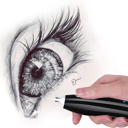 AFMAT Electric Eraser for Artists, Rechargeable Electric Eraser Kit, 140 Refills for Drafting, Electric Pencil Eraser - Battery Operated for Drawing Pencils, Crafts, Arts EE04(Black)