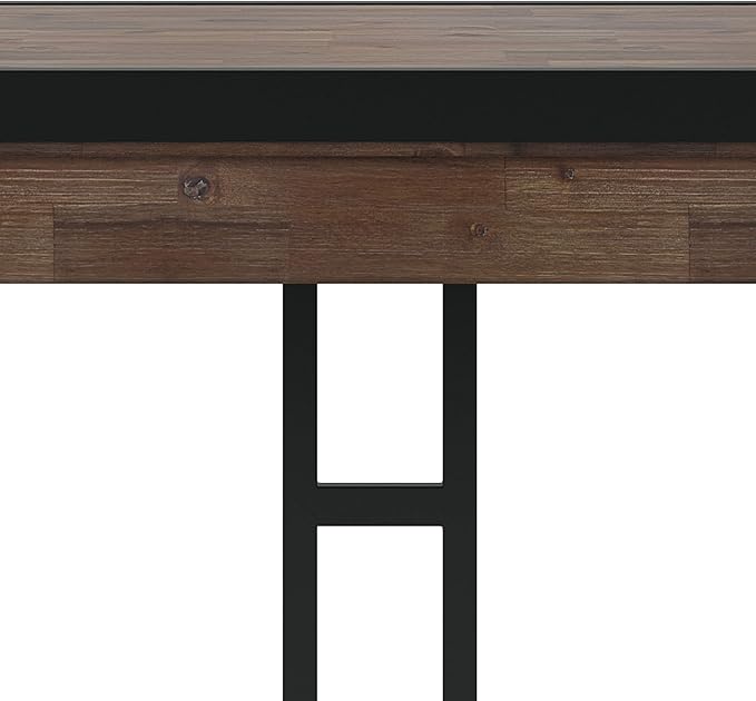 SIMPLIHOME Erina SOLID WOOD and Metal Modern Industrial 48 inch Wide Home Office Desk, Writing Table, Workstation, Study Table Furniture in Rustic Natural Aged Brown with 2 Drawers