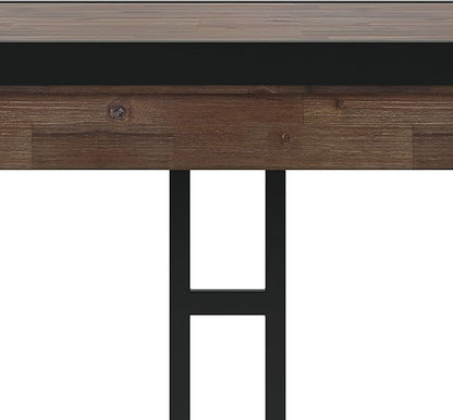 SIMPLIHOME Erina SOLID WOOD and Metal Modern Industrial 48 inch Wide Home Office Desk, Writing Table, Workstation, Study Table Furniture in Rustic Natural Aged Brown with 2 Drawers
