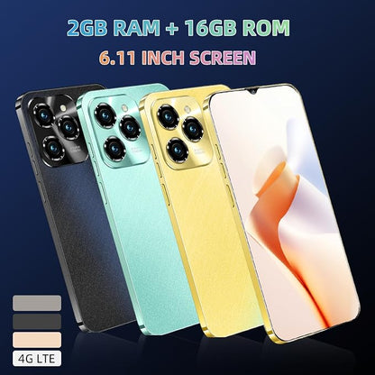 Unlock Phone, 4G Network Android Phone, 6.3-inch Screen, 2GB RAM+16GB ROM/TF 128GB, Dual SIM Cards, Dual Cameras, Suitable for Novice Users (83dark)