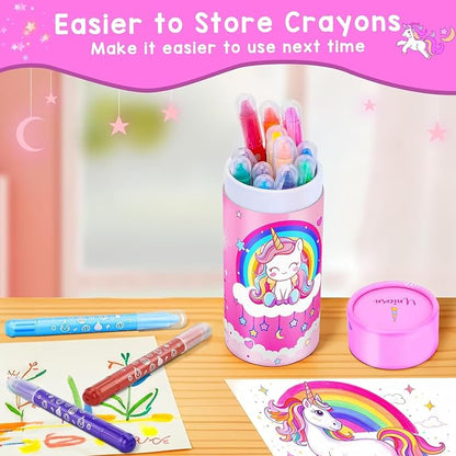 DreamCandy Twist Crayons for Toddlers,12 Colors Non Toxic Washable Crayons for Kids,Art Supplies Drawing Coloring Crayon Set,Gift for Boys and Girls,Back to School,Stocking Stuffers