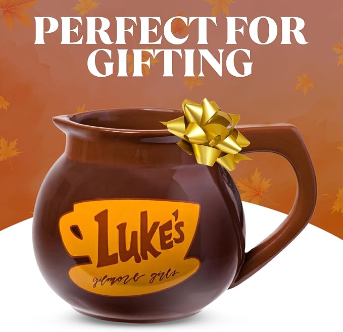 Silver Buffalo Gilmore Girls Luke's Coffee Pot, 3D Sculpted Mug, 20oz | Ceramic, 0.59 Liters