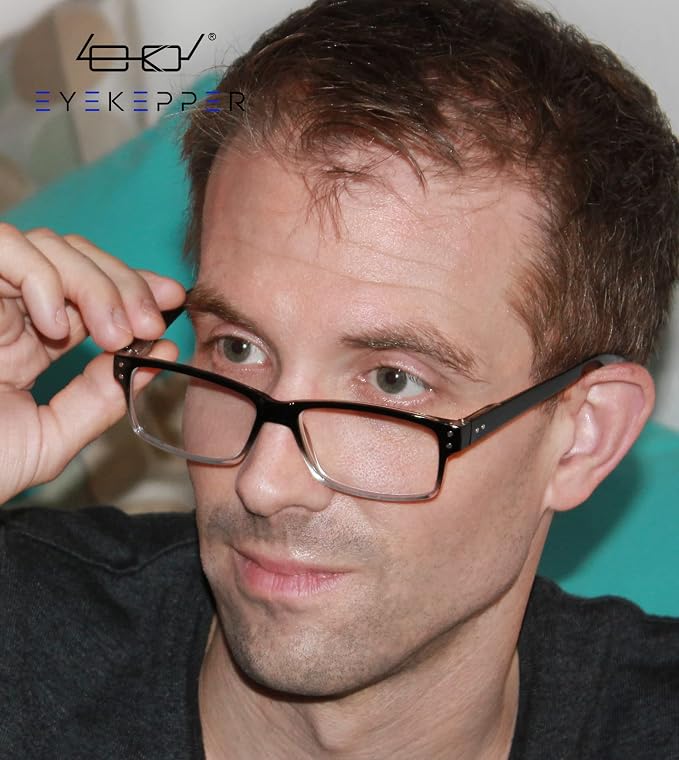 Eyekepper Vintage Reading Glasses for Men - 5 Pack Spring Hinges Classic Readers - Black Frame with Tortoie Arms +2.50