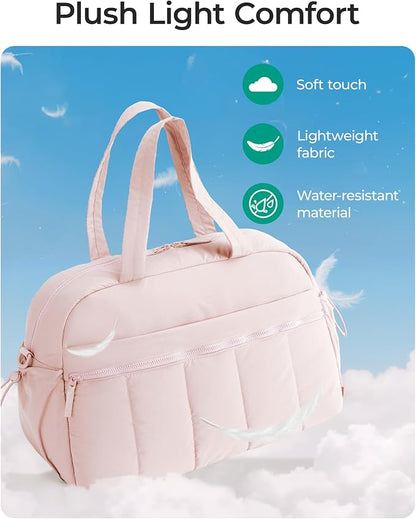 BAGSMART Duffle Bag for Travel, Gym Bag for Women, Weekender Carry on Bag | PVC Wet Pocket, Airline Approved Personal Carry-on Size, Fits Under-seat, One Bag for Gym, Travel, Hospital, Overnight