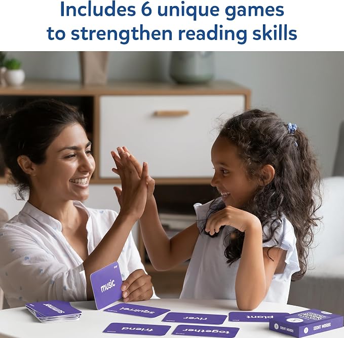 Skillmatics Flash Cards - 500 Sight Words for Preschool (Pre-K), Kindergarten, 1st, 2nd, 3rd Grade Gifts, Includes The Dolch & Fry Word List & 6 Unique Games